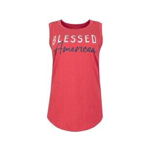 Women's Americana Graphic Muscle Tank, Size L (12-14)